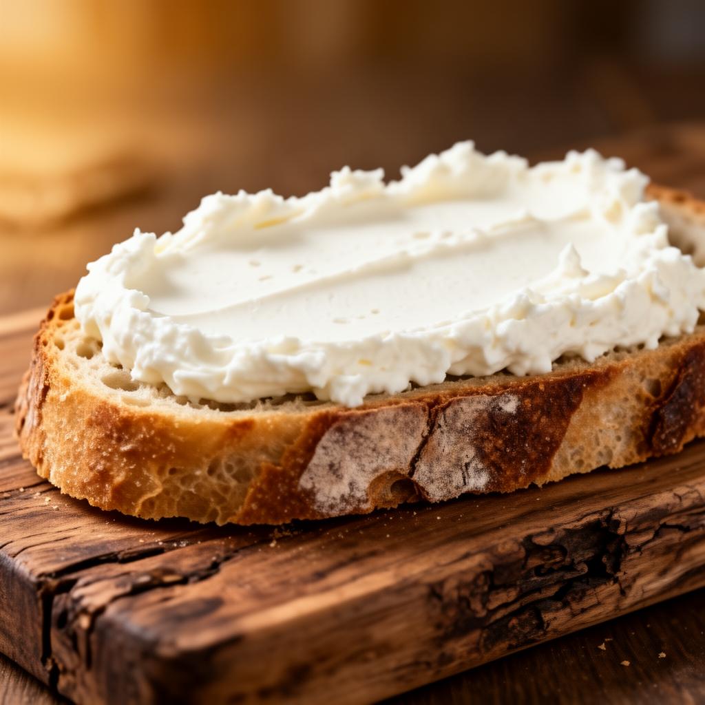 Requeijão cremoso em pão